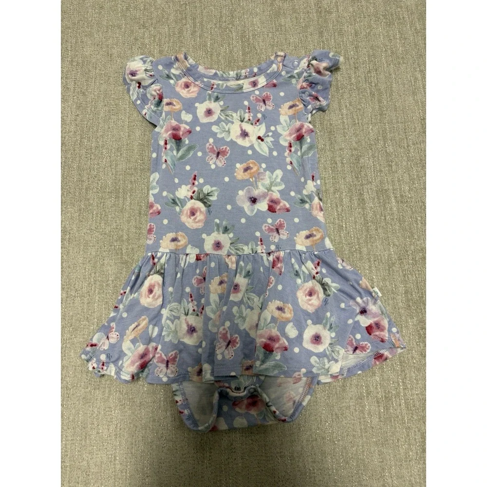 Posh Peanut Purple Floral Bamboo Twirl Size 18-24 Months *PLAY*